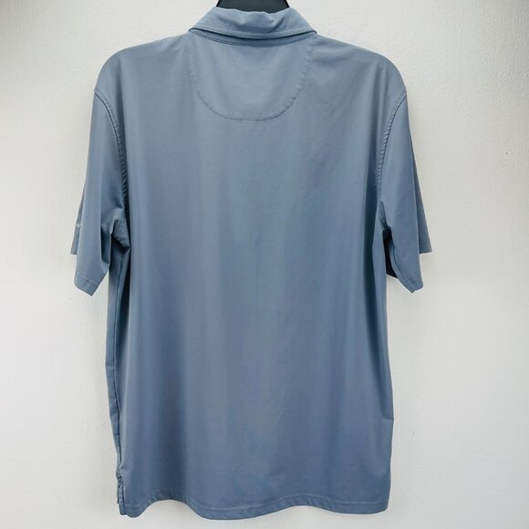 Johnnie-O Polo Shirt Mens Medium Gray Prepformance Short Sleeve Wigwam Golf - Picture 3 of 8